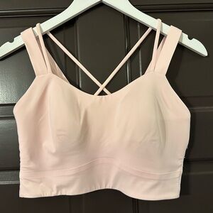 Lululemon Like A Cloud Long Line Sports Bra 8 D/DD Strawberry Milkshake Pink